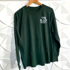 The Black Keys Happy Trails T-Shirt Mens Large Retreat Tour Green Rare Merch